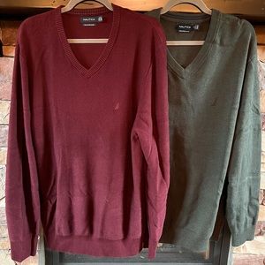 Nautical Mens VNeck Sweaters